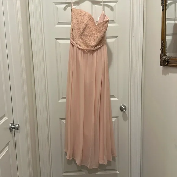 Mori Lee | Dresses | Mori Lee Strapless Blush Pink Bridesmaid Dress |  Poshmark